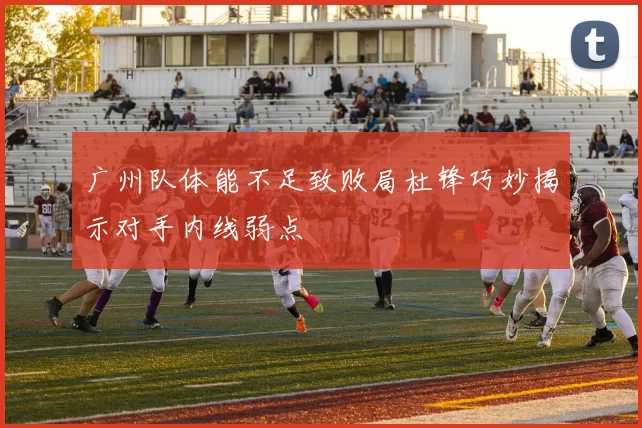 广州队体能不足致败局杜锋巧妙揭示对手内线弱点